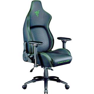 Razer Iskur Gaming Chair with Built-in Ergonomic Lumbar Support System - Multi-Layered Synthetic Leather - High Density Foam Cushions - Green