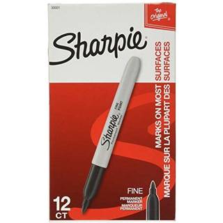 Sharpie Permanent Marker Fine Point Black (30101) (12 markører)