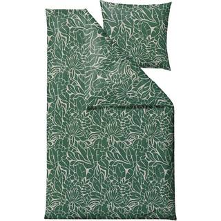Södahl Organic Abstract leaves sengetøj green 140x200cm