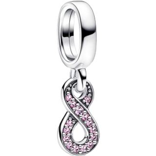 Pandora 792766C01 Charm-Anhänger Funkelnde Unendlichkeit Pink Silber