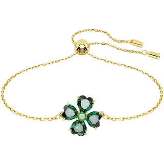 Idyllia Armband, Verschiedene Schliffe, Glücksklee, Grün, Goldlegierungsschicht