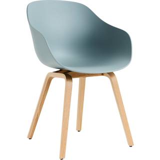 HAY AAC 222 Spisebordsstol Lacquered Oak & Dusty Blue 2.0
