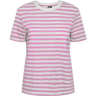 PIECES dame tee PCRIA - Pastel Lavender BRIGHT WHITE - XS