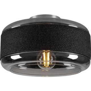 SLV Pantilo Rope 27 loftlampe, sort/grå/sølv, glas