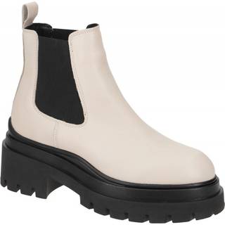 Tamaris Plateau Stiefelette beige ivory Glattleder 25462