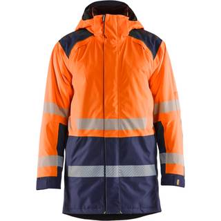Blåkläder 4457 High Vis Vinterparkajakke / High Vis Vinterparkajakke - 4XL - High Vis Orange/Marineblå