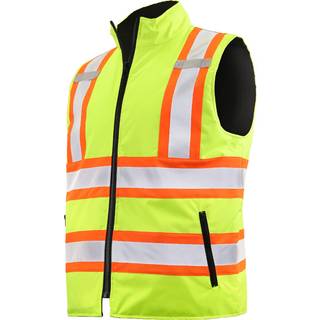 JORESTECH HIGH SIGTIBILITY REVERSIBLE Isoleret sikkerhedsvest med ANSI-kompatibel reflekterende to-tone tape bodywarmer (4 ekstra stor)