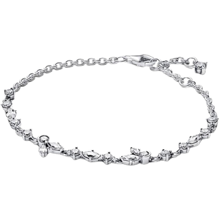 Pandora Sparkling Herbarium Cluster Chain Bracelet - 18cm - Silver