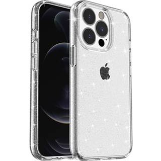 iPhone 15 Pro Stylish Glitter Series Hybrid Cover - Hvid