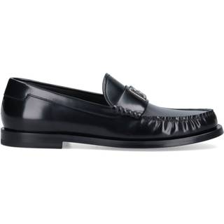Dolce&Gabbana DG polished leather loafers - black - EU 44