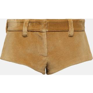 Miu Miu Low-rise cotton corduroy shorts - brown - L