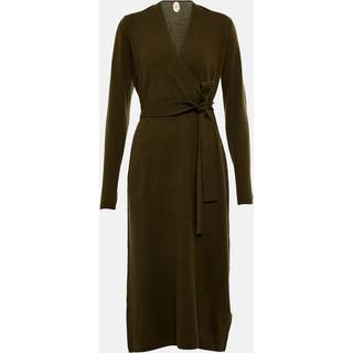 Jardin des Orangers Wool and cashmere wrap dress - green - S