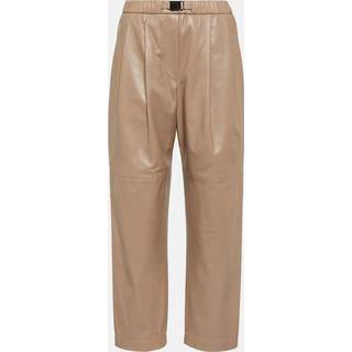 Brunello Cucinelli Mid-rise leather pants - pink - XL+