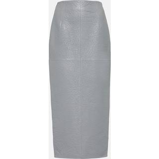 Prada High-rise leather pencil skirt - blue - XXS