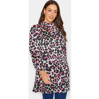 M & Co M & Co Pink High Neck Tie Tunic