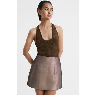 Reiss Reiss Bronze Scarlet Metallic Racerback Vest