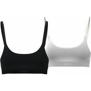 HUGO 2pak bralette i sort & hvid til kvinder