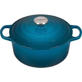 Le Creuset Bräter Signature Rund Gusseisen Deep Teal 24cm