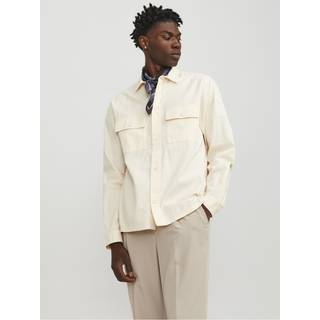 Jack & Jones Venice Linen Overshirt LS Ecru