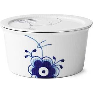 Royal Copenhagen - Blue Fluted Mega Skål Med Låg 100 cl - Serveringsskåle - Karen Kjældgård-Larsen - Porcelæn