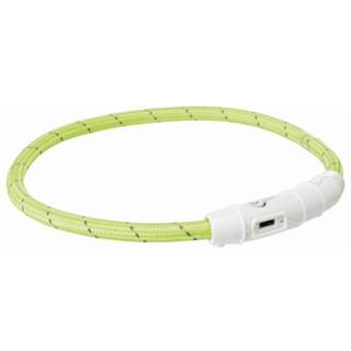 Trixie Flash Light Ring USB Illuminated Dog Safety Collar Orange Size L-XL 7mm 65cm