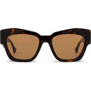 Gucci Kvinde GG1422S 003 Solbriller Acetat Havana Brun Firkantet Normal