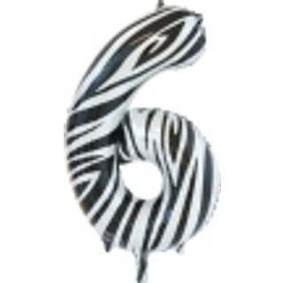 Folie tal ballon 6 zebra, 86 cm