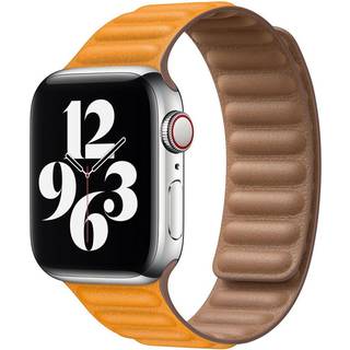 Lippa Apple Watch (42/44/SE/45/46/49mm) Magnetisk Læder Rem - Lysebrun