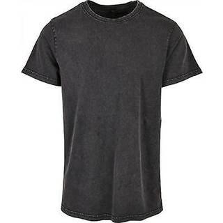 Build Your Brand BY190 Acid Washed Round Neck Tee Black XS
