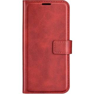 Xiaomi Redmi Note 10 5G Læder Flip Cover m. Kortholder & Magnetisk Åbne/Lukke Funktion - Rød