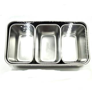 Opbevaringsboks mad : 3 mini rektangulære krydderibeholdere med låg (Mål: 212 x 114 x 63 mm)