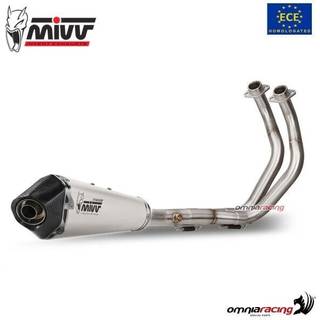 MIVV Delta Race-udstødningssystem med EG-BE Kulstof, sort, rustfrit stål