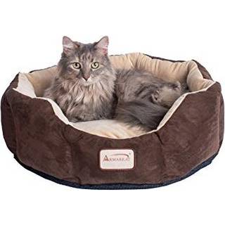 Armarkat C01HKF/MH Hyggeligt kæledyr seng 20-tommer diameter mokka beige