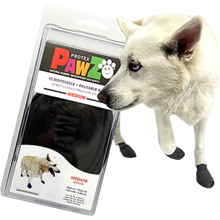 Buster Pawz - Dog shoe M 7.6cm black 12 pcs - (278096)