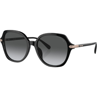 Coach HC8377U CL925 Polarized 5002T3 55 Solbriller Kvinder Black - Black - 55mm