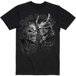 Iron Maiden Skjorte Senjutsu Large Grayscale Heads Unisex Black XL