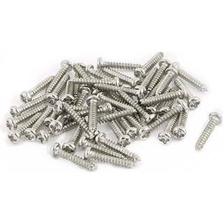 Uxcell 50pcs M1.5 x 10 mm rustfrit stål Phillips pan rundt hovedpakning skruer