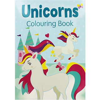 Alligator Books Unicorns Malebog Blå - 32 Sider