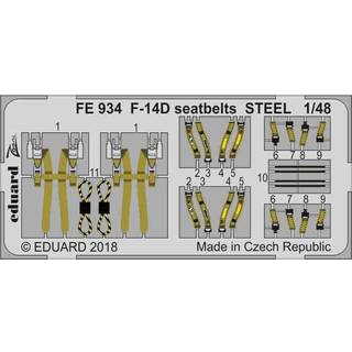 F-14D seatbelts STEEL for Tamiya