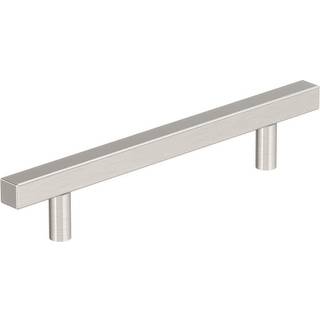 Amerock 10bx37177G10 | Satin Nickel Cabinet Pull | 5-1/16 tommer (128 mm) center-til-centre | 10 pakke | Bar tr?kker firkantet | M?bler hardware