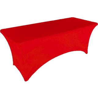 Gowinex 8ft R?d Stretch Spandex Table Cover Tablehloth til rektangul?r monteret foldningstabel