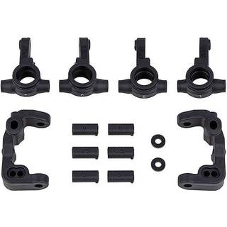 RC10B6.4 -1mm Scrub Caster and Steering Blocks, carbon