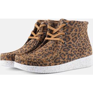 Nature Emma Leopard damestøvler - (Cognac, str. 36, Ruskind) - Udsalg