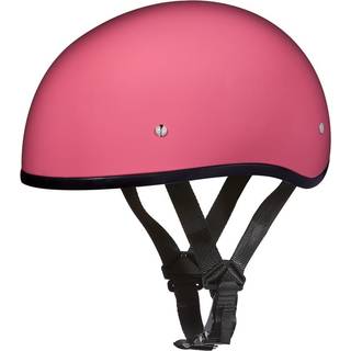 Daytona -hjelme Half Skull Cap Motorcykelhjelm - DOT -godkendt Hi -Gloss Pink] L]