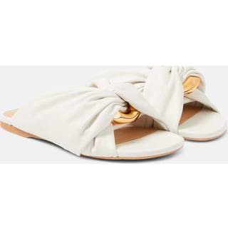 JW Anderson Corner leather slides - white - EU 36