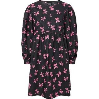 PIECES dame kjole PCALONA - Black/Pink - XS