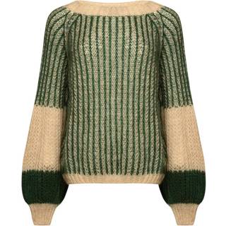 Noella Sweater - Liana - Beige/Bottle Green