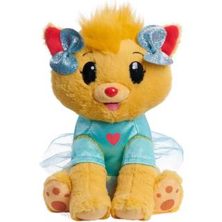 Bare spill Ek World Emmas 7-tommer Cat Daisy Plush Fyldt Animal Orange Cat Soft Fabric Gliterry Bow Kids Toys i alderen 3 op