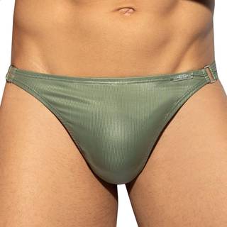 ES Collection Shiny Recycled Rib Thong - Khaki