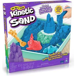 Kinetic Sand sandkasse med forme og 454 g blå sand